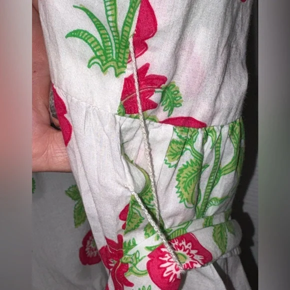 Mudpie Audra V-Neck Dress 100% Cotton size L - Picture 5 of 8